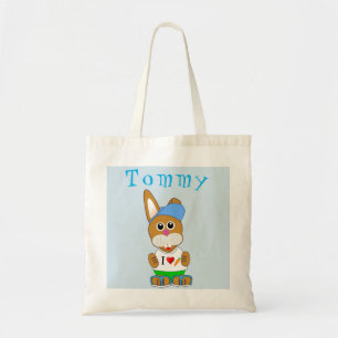Pasen Bunny Boy Name Egg Hunt Bag Tas