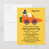 Pasen Bunny Carrot Briefkaart #2 Uitnodiging (Voorkant / Achterkant)