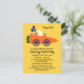 Pasen Bunny Carrot Briefkaart #2 Uitnodiging (Staand voorkant)