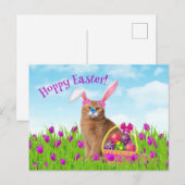Pasen Bunny Cat Spring Vakantie Briefkaart (Voorkant / Achterkant)