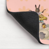 Pasen Bunny Chckens Bunnies Eggs Muismat (Hoek)