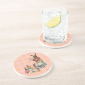 Pasen Bunny Chckens Bunnies Eggs Zandsteen Onderzetter (Zijkant)