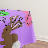 Pasen Bunny Chick Eggs Paars Red Green Tafelkleed (Voorbeeld)