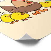 Pasen Bunny Chocolate Eggs Humor Poster (Hoek)