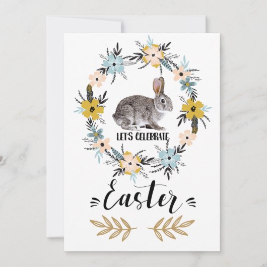 Pasen Bunny Custom Pasen Brunch Kaart (Voorkant)