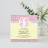 Pasen Bunny Dinner of Brunch Invitation Kaart (Staand voorkant)