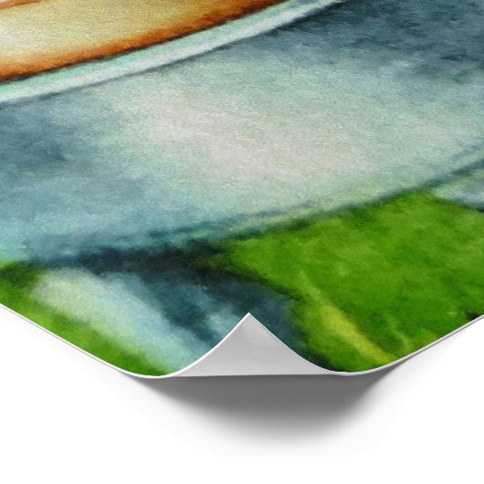 Pasen Bunny Dips Rabbit in Chocolate Art 18x24 Poster (Hoek)