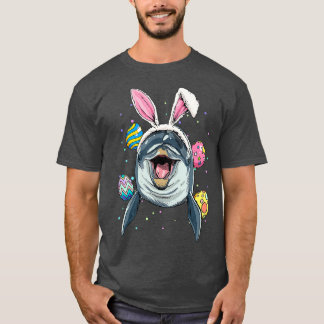 Pasen Bunny Dolphin Funny Easter Dolphin Lover T-shirt