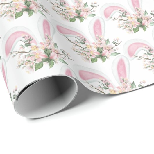Pasen Bunny Ears en Flowers Cadeaupapier (Rol Hoek)