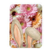 Pasen Bunny Ears met Gerbera Daisy Florals Magneet (Verticaal)