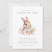 Pasen Bunny Easter Egg Hunt Invitation Party Kaart (Voorkant)