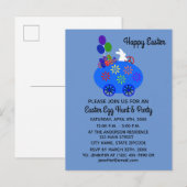 Pasen Bunny Egg Briefkaart #3 Uitnodiging (Voorkant / Achterkant)