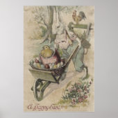 Pasen Bunny Egg Chick Rooster Farmer Poster (Voorkant)