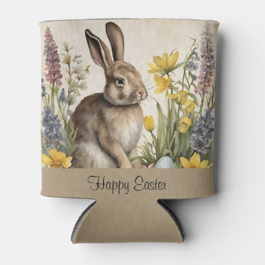 Pasen Bunny Egg Floral Blikjeskoeler (Voorkant)