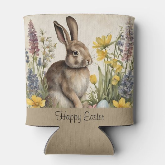 Pasen Bunny Egg Floral Blikjeskoeler (Achterkant)