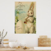 Pasen Bunny Egg Four Leaf Clover Trumpet Poster (Keuken)