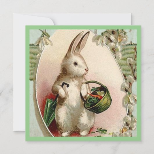 Pasen Bunny Egg Hunt & Brunch Uitnodiging (Achterkant)