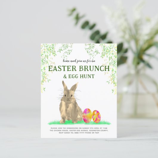 Pasen Bunny Egg Hunt en Brunch (Staand voorkant)