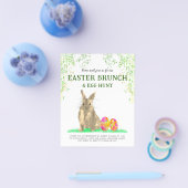 Pasen Bunny Egg Hunt en Brunch Flyer (Enkel)