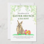 Pasen Bunny Egg Hunt en Brunch Kaart (Voorkant)