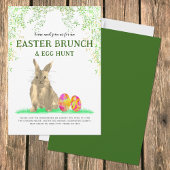 Pasen Bunny Egg Hunt en Brunch Kaart