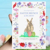 Pasen Bunny Egg Hunt en Brunch Kaart