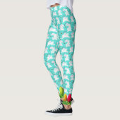 Pasen Bunny Egg Hunt Happy Bee Blue Leggings (Links)