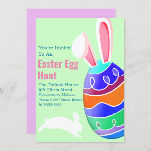 Pasen Bunny Egg Hunt Kaart