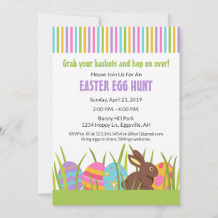 Pasen Bunny Egg Hunt Kaart