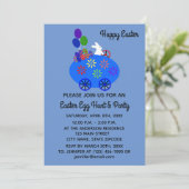 Pasen Bunny Egg Kaart #3-2 Uitnodiging (Staand voorkant)