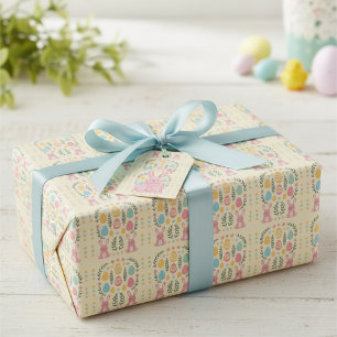 Pasen Bunny & Egg Pattern Wrapping Paper Cadeaupapier