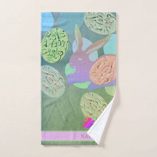 Pasen Bunny Eggs Bad Handdoek (Handdoek)