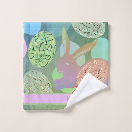 Pasen Bunny Eggs Bad Handdoek (Wasdoekje)