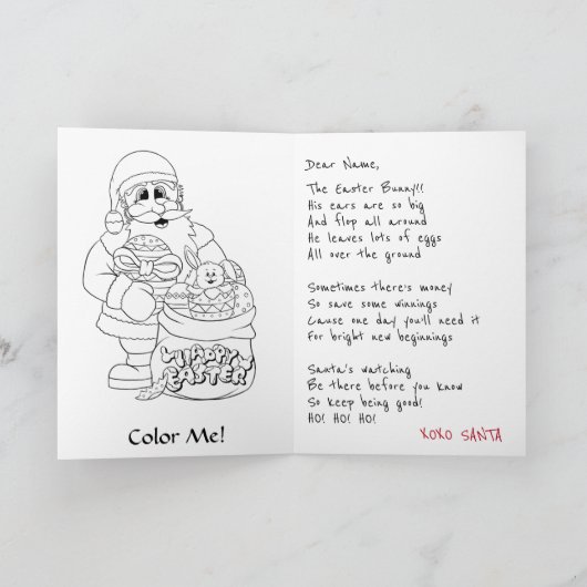 Pasen Bunny Eggs Feestdagen Kaart (Binnen)