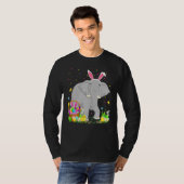 Pasen Bunny Eghg jagen Indische olifant Pasen T-shirt (Voorkant volledig)
