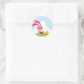 Pasen Bunny en Chick Ronde Sticker (Tas)