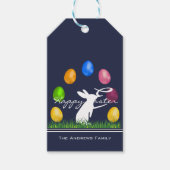 Pasen Bunny en Eieren gepersonaliseerd Cadeaulabel (Voorkant)
