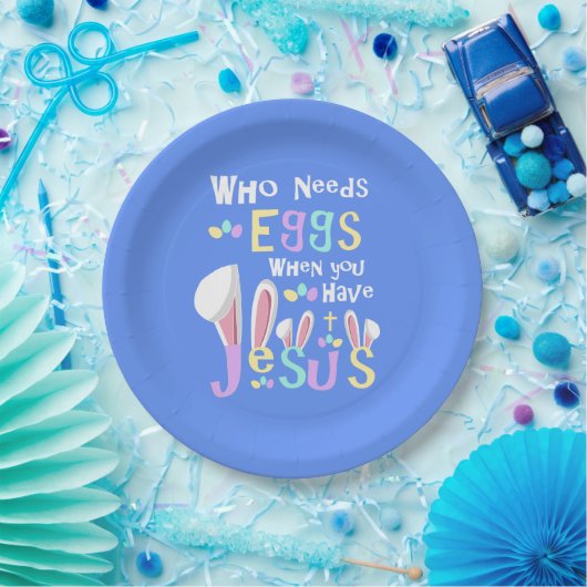 Pasen Bunny en Jezus | Pasen ontbijten Papieren Bordje (Feest)