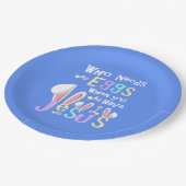 Pasen Bunny en Jezus | Pasen ontbijten Papieren Bordje (Gekanteld)