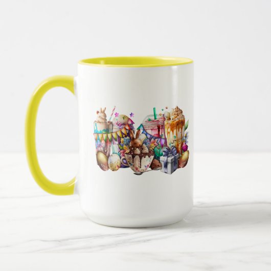 Pasen Bunny Fancy koffie-Drinken Mok (Links)