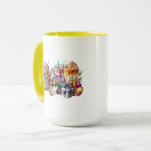 Pasen Bunny Fancy koffie-Drinken Mok (Voorkant links)
