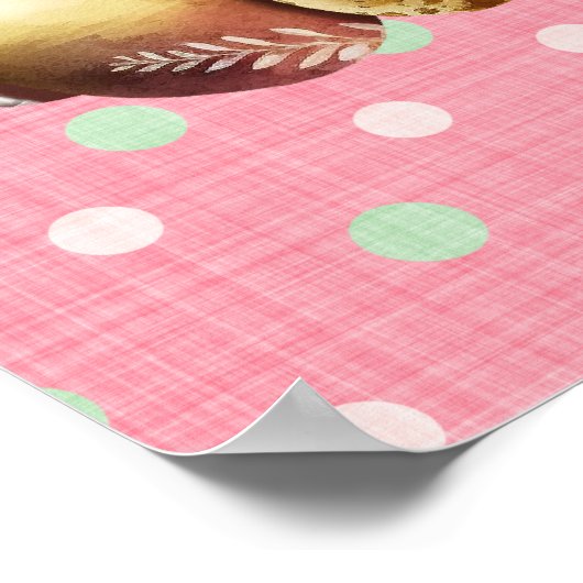 Pasen Bunny Fancy koffie-Drinken Poster (Hoek)