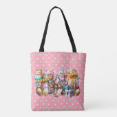 Pasen Bunny Fancy koffie-Drinken Tote Bag (Achterkant)