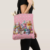 Pasen Bunny Fancy koffie-Drinken Tote Bag (Dichtbij)