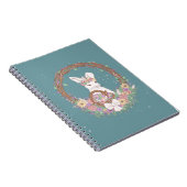 Pasen Bunny Floral Wreath Notitieboek (Rechterzijde)