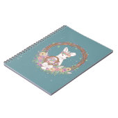 Pasen Bunny Floral Wreath Notitieboek (Linkerzijde)