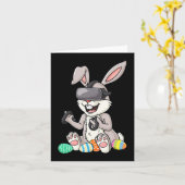 Pasen Bunny Gamer Leuke Eieren Gaming Peuter Jonge Kaart (Gele Bloem)