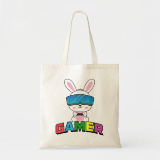 Pasen Bunny Gamer Rabbit Easter Day Gaming Boys G Tote Bag