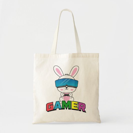 Pasen Bunny Gamer Rabbit Easter Day Gaming Boys G Tote Bag (Voorkant)