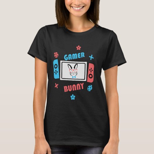 Pasen Bunny Gamer Svg, Happy Easter T-shirt (Voorkant)